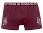 Bordeauxrote Boxershorts mit Brezelbub-Logo.