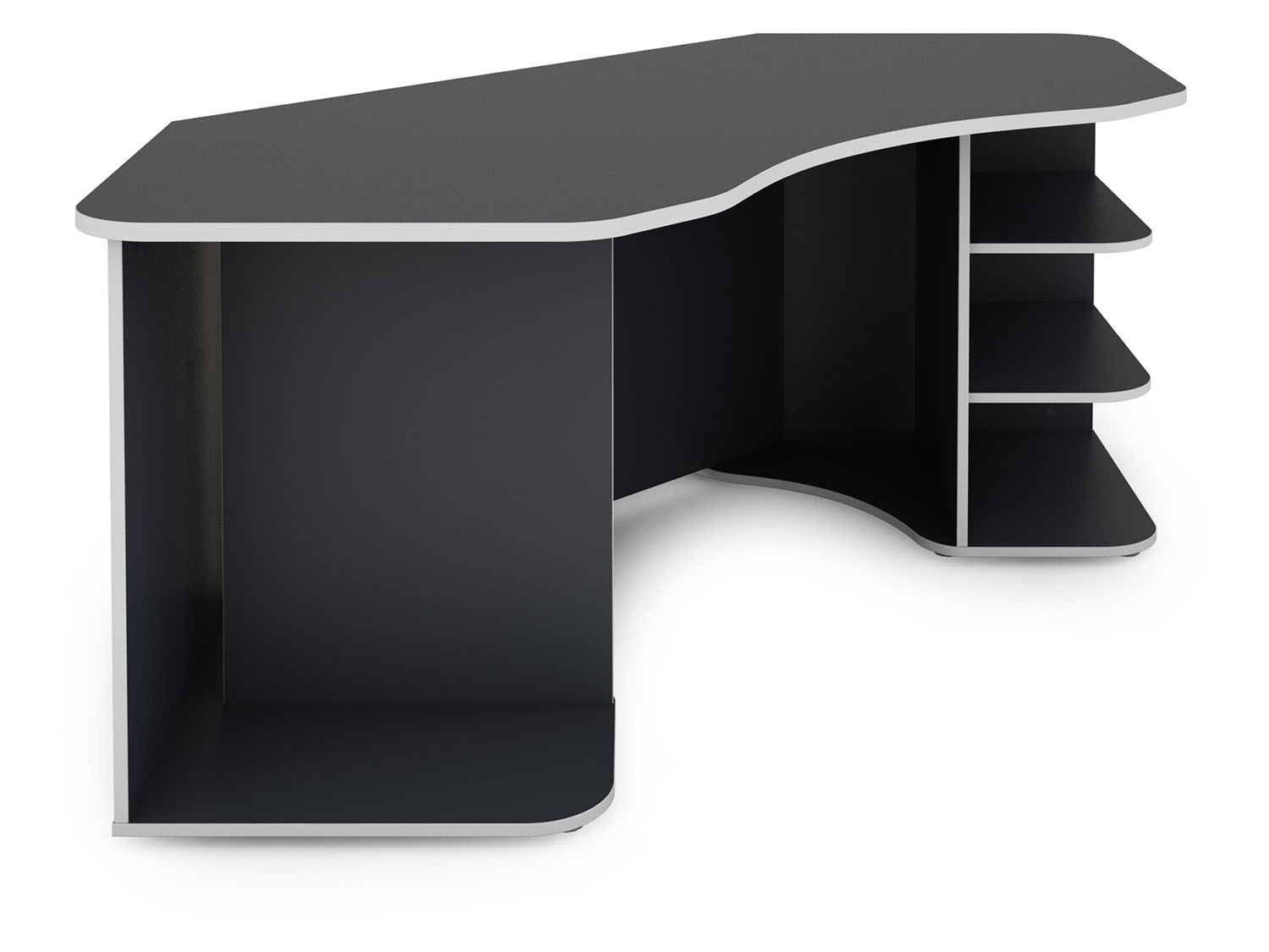 Thumbnail - byLIVING Schreibtisch Thanatos (ohne Monitoraufsatz, Anthrazit/Weiß)