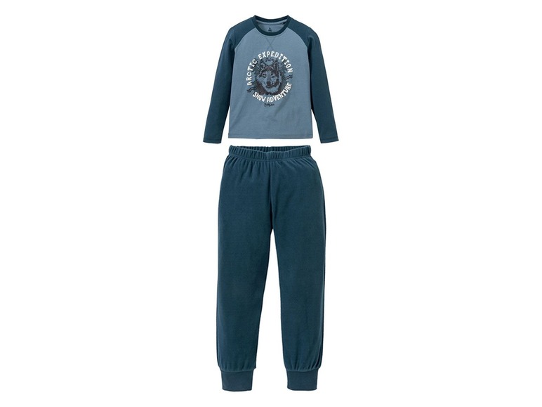 Gehe zu Vollbildansicht: PEPPERTS® Jungen Pyjama, Shirt aus Baumwolle, Hose in Fleece-Qualität - Bild 2