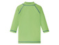 Grünes Langarm-Badeoberteil für Kinder.