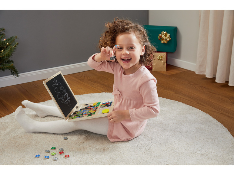 Gehe zu Vollbildansicht: PLAYTIVE® Holzspielzeug Kinder-Laptop, mit Buchstaben, Zahlen, Zeichen - Bild 4