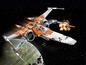 LEGO Star Wars X-Wing im Weltraum.