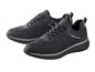 Schwarze Sneaker mit Mesh-Details.