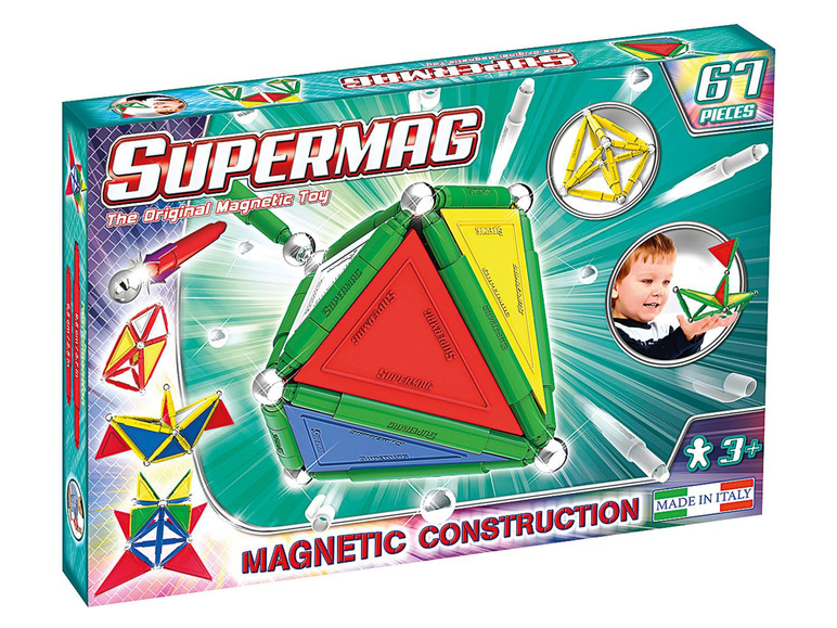Gehe zu Vollbildansicht: Supermag Magnetspiel »Tags Primary 67«, 67 Teile, mit Magnetstäben, ab 3 Jahren - Bild 2