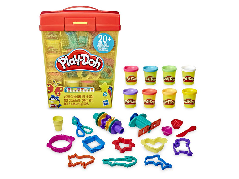 Gehe zu Vollbildansicht: Play Doh Großes Knetset mit Aufbewahrungsbox - Bild 1