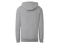 Ein grauer Hoodie mit Kapuze.