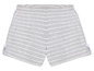 Gestreifte Shorts in Grau mit weißen Details.