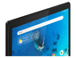 Ein schwarzes Tablet mit Android, Google und einem Play Store-Symbol.