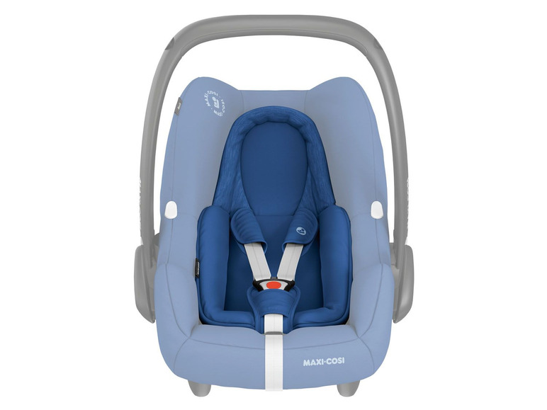 Ein Maxi-Cosi Babyautositz in Blau.