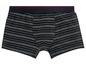 Gestreifte Boxershorts mit dunkelblauem Bund.