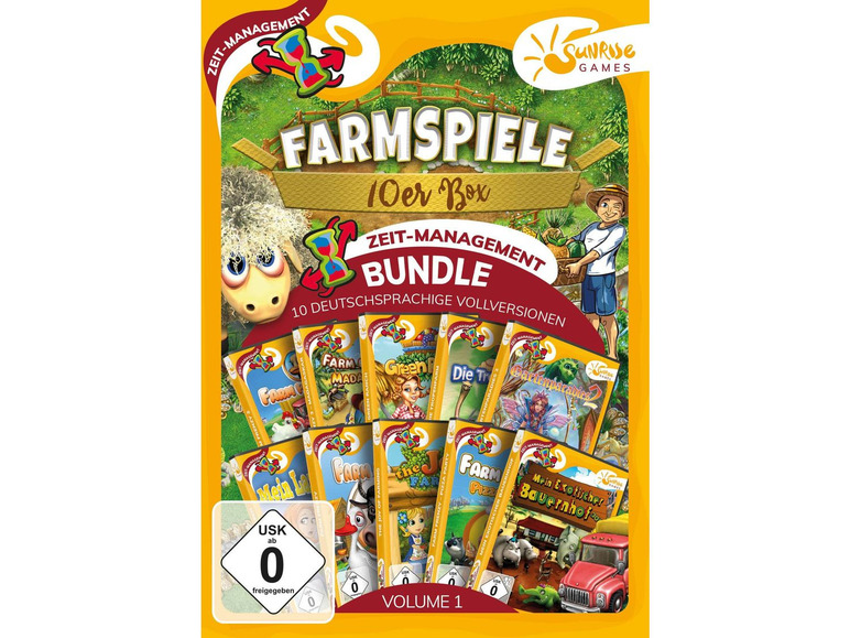 Gehe zu Vollbildansicht: smatrade GmbH Sunrise Games - FARM SPIELE BOX VOL. 1 - CD-ROM DVDBox - Bild 1