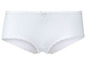 Weiße Damen-Slips mit Spitze.