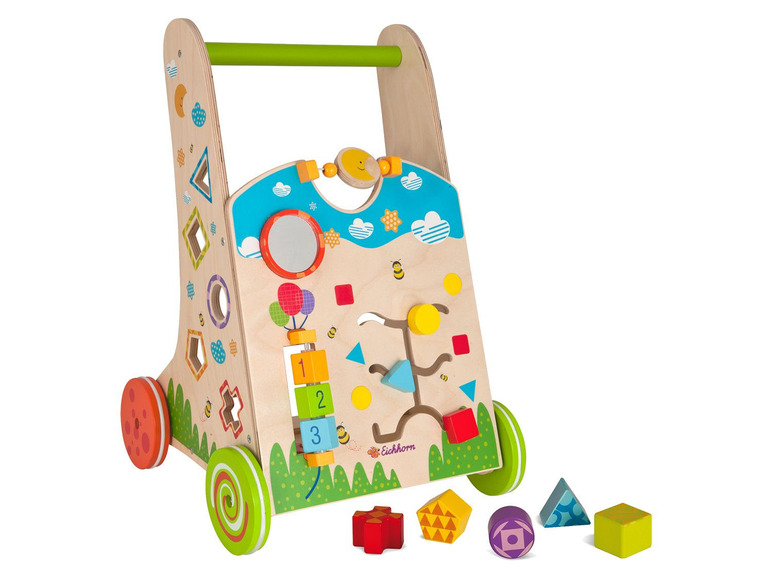 Gehe zu Vollbildansicht: Eichhorn Lauflernwagen, Kinderspielzeug, inklusive 5 Steckbausteinen, ab 1 Jahr - Bild 2