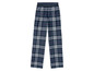 Blaue Schlafanzughose im Karomuster.