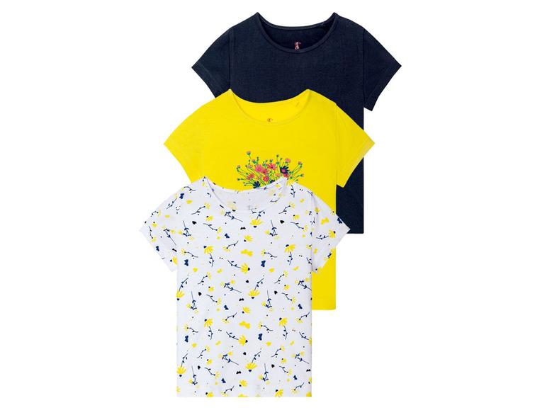 Gehe zu Vollbildansicht: LUPILU® Kleinkinder T-Shirts Mädchen, 3 Stück, mit Print - Bild 15