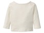 Weißes Langarmshirt für Babys.