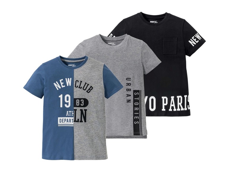 Gehe zu Vollbildansicht: PEPPERTS® T-Shirt Jungen, aufgesetzter Brusttasche oder Seitenschlitzen, mit Baumwolle - Bild 1