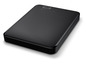 Eine schwarze externe Festplatte von WD Elements.