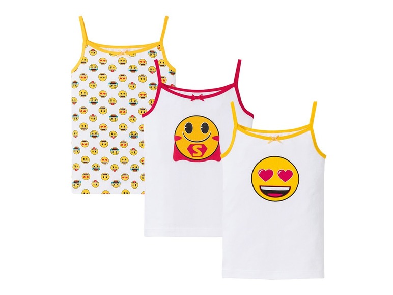 Gehe zu Vollbildansicht: Emoji 3 Kleinkinder Mädchen Spaghettiträgertop - Bild 2