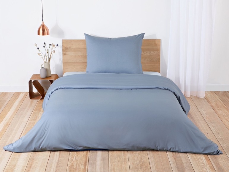 Gehe zu Vollbildansicht: MERADISO® Perkal Bettwäsche, mit Reißverschluss, aus reiner Baumwolle, 155x 220 cm - Bild 7