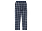 Blaue Schlafanzughose mit Karomuster.