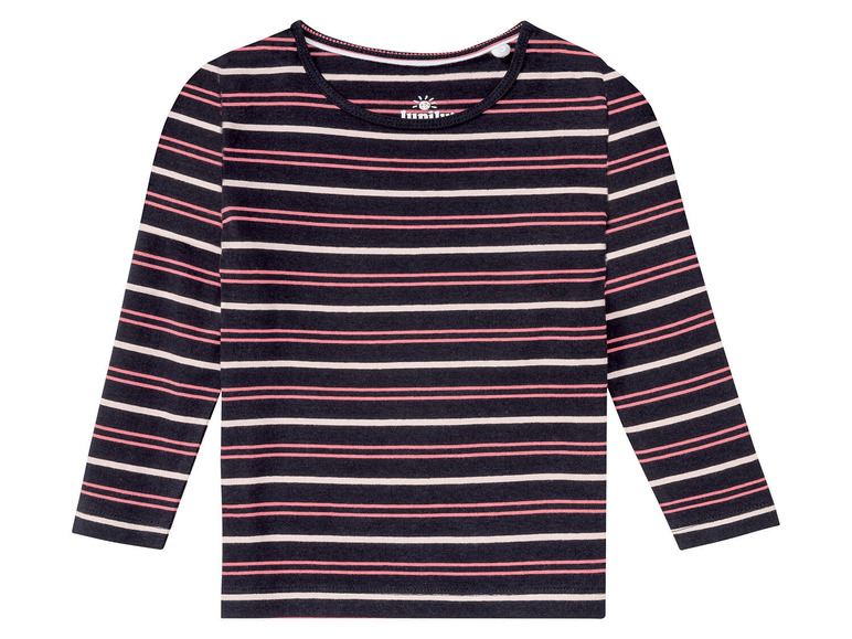 Lupilu 2x Mädchen Langarmshirts – Weiche Baumwolle, Mit Motivdruck, Trendige Farben