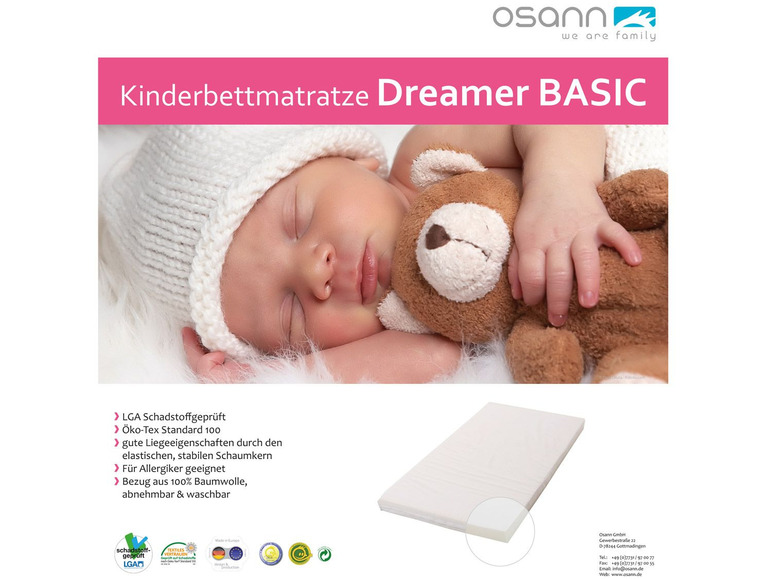 Gehe zu Vollbildansicht: Osann Baby- und Kinderbettmatratze Dreamer Basic - Bild 2
