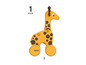 Ein gelber Holz-Giraffe-Roller von BRIO.
