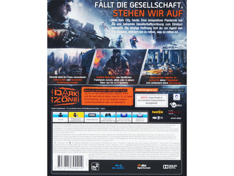 Gehe zu Vollbildansicht: Ubisoft Tom Clancy's - The Division - Konsole PS4 - Bild 2