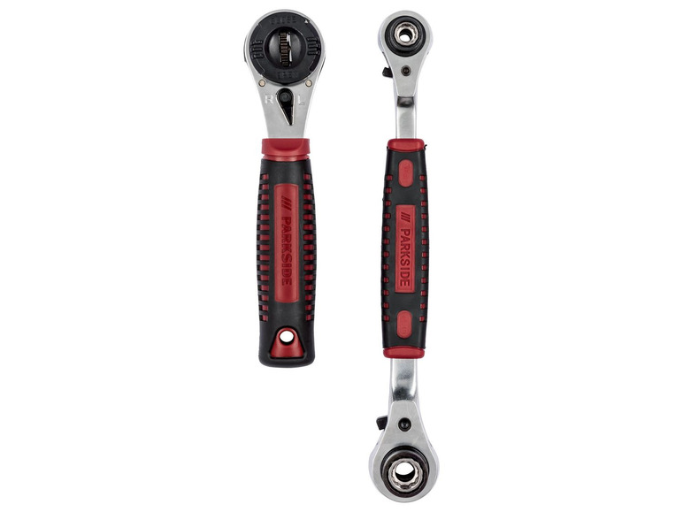 Zwei Parkside Ratschenschlüssel mit verschiedenen Kopfgrößen.