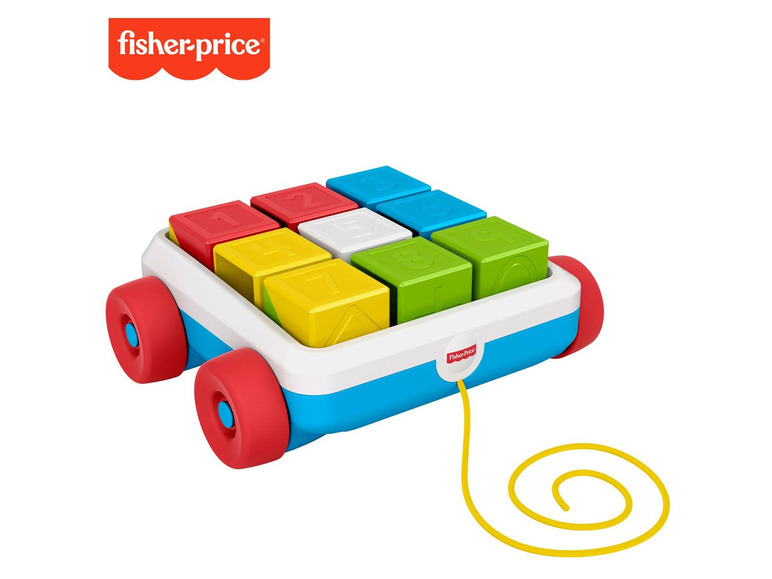 Gehe zu Vollbildansicht: Fisher-Price Bausteinwagen mit Rasselperlen - Bild 1