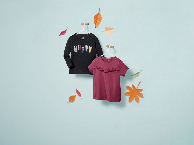 Gehe zu Vollbildansicht: lupilu® Kleinkinder Shirts Mädchen, 2 Stück - Bild 18
