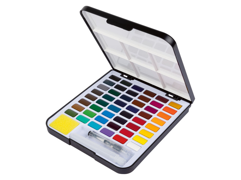 Gehe zu Vollbildansicht: crelando® Farbkasten Aquarell, mit 48 Farben - Bild 1