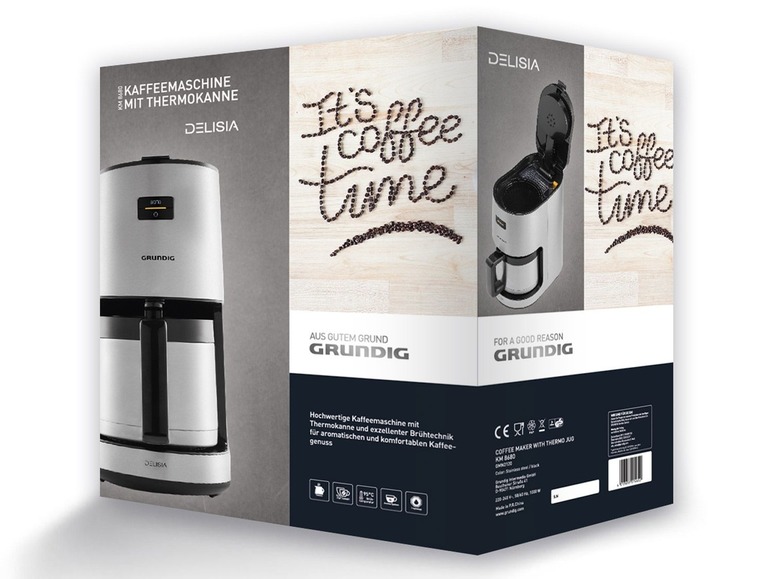 Gehe zu Vollbildansicht: GRUNDIG Kaffeemaschine »DELISIA KM 8680«, mit Thermokanne für 1,25 Liter und Aroma Control - Bild 3