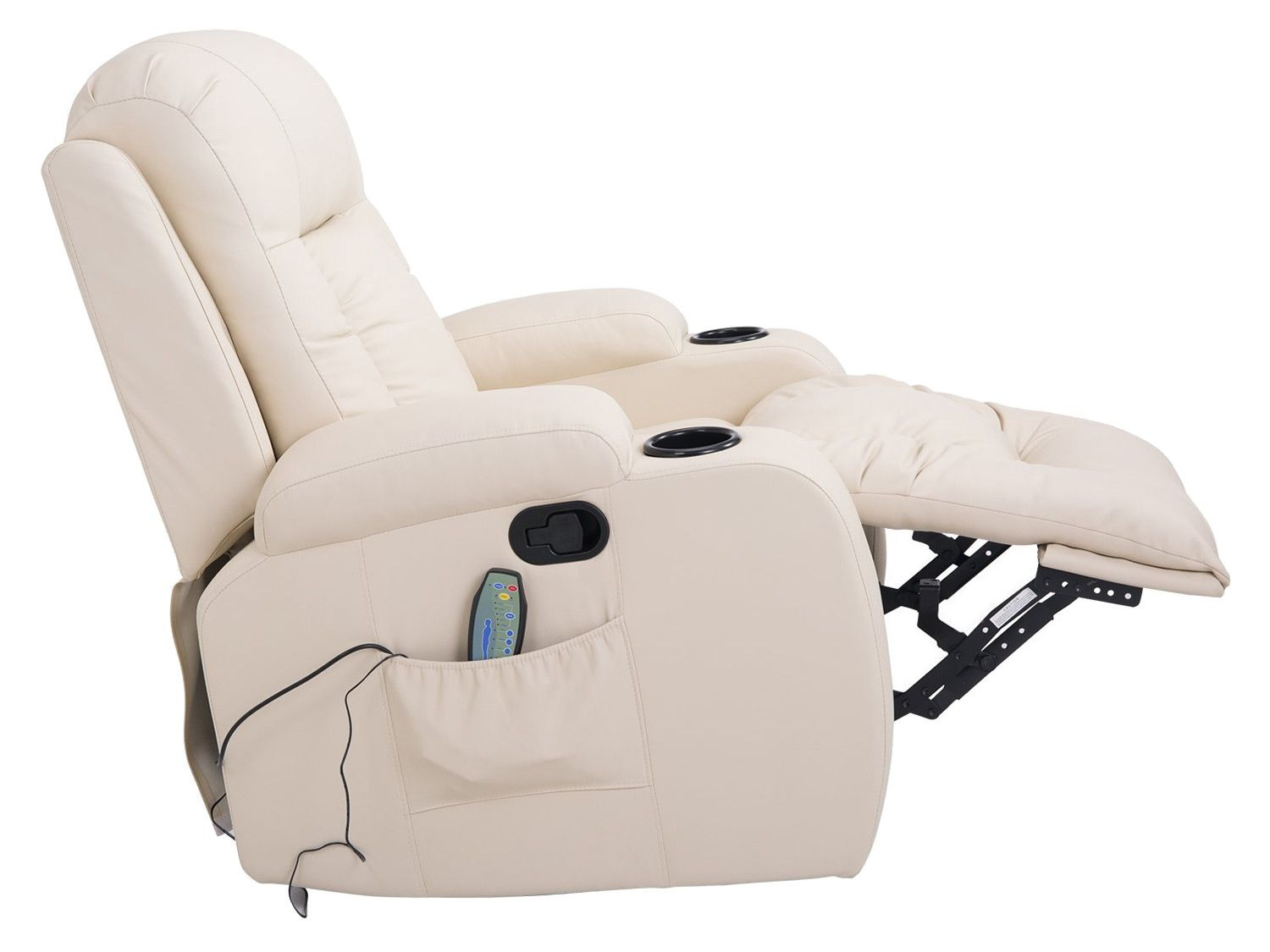 HOMCOM TV Sessel mit Massage und Wärmefunktion - creme