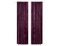 Zwei Paare violetter Samtvorhänge mit Ösen.