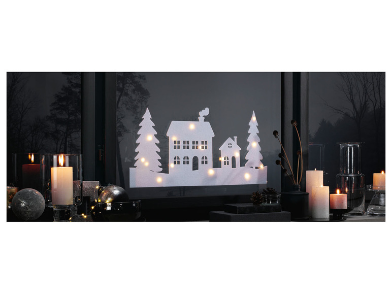 Gehe zu Vollbildansicht: LIVARNO HOME Weihnachtsbilder aus Filz - Lichterkette - Bild 6