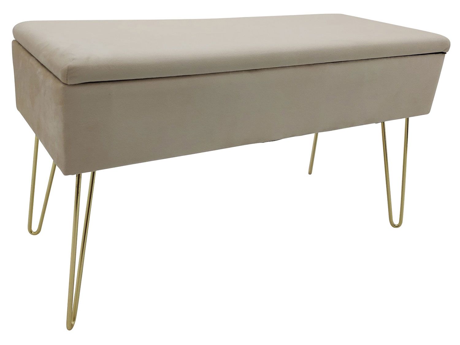 ECHTWERK Sitzbank-/Truhe Scarlett mit Samtbezug (Creme) | 4260238063550X