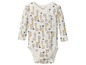 Babybody mit Giraffenmuster.