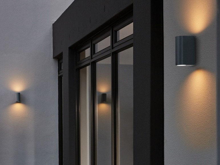 Gehe zu Vollbildansicht: LIVARNO LUX® Außenleuchte »up / down«, mit 2 LED-Leuchtmitteln, Aluminiumgehäuse - Bild 5