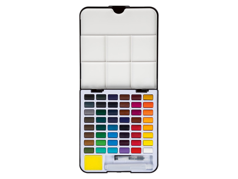 Gehe zu Vollbildansicht: CRELANDO® Farbkasten Aquarell, mit 48 Farben - Bild 3