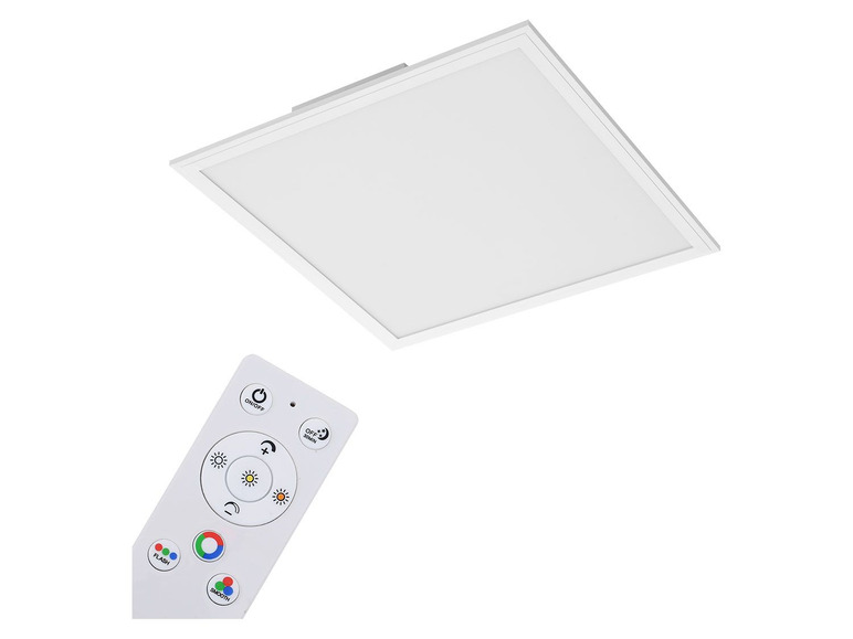 Gehe zu Vollbildansicht: Briloner LED Decken-Panel, dimmbar, RGB-Farbwechsel, Farbtemperatursteuerung - Bild 1