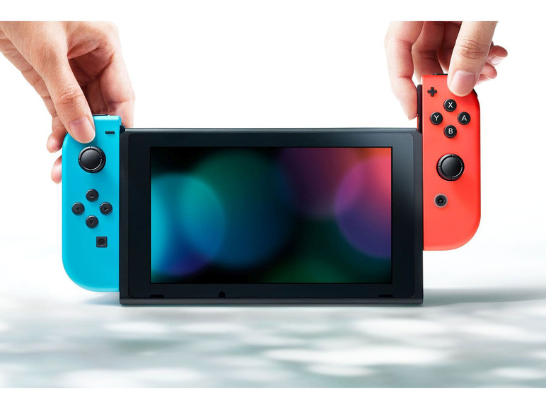 Gehe zu Vollbildansicht: Nintendo Switch Konsole, mit Joy-Con-Controllern, in Neonfarben - Bild 5