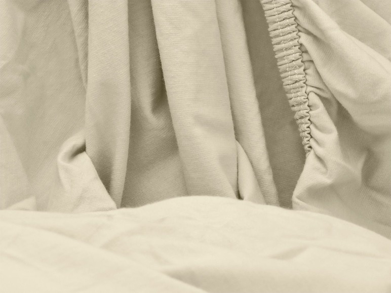 Gehe zu Vollbildansicht: Biberna Jersey Spannbettlaken, für Matratzentopper, aus Baumwolle und Elasthan, bügelfrei - Bild 17
