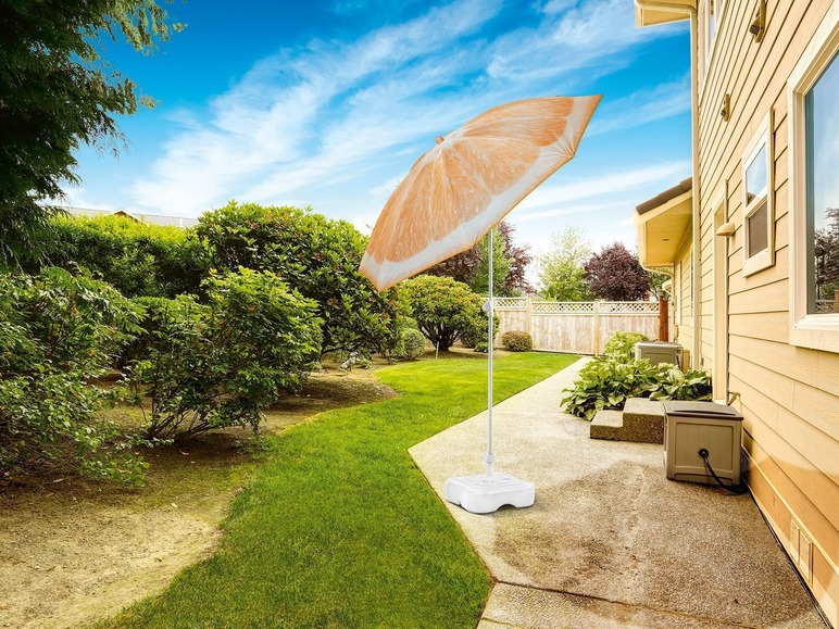 Gehe zu Vollbildansicht: FLORABEST Sonnenschirm, 160 cm Durchmesser, höhenverstellbar, 50+ UV-Schutz, Knickfunktion - Bild 11