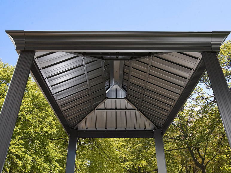 mit Rauchablass aus SOJAG u. und Canada Seitenablagen »Messina«, Pavillon Aluminium Stahl,