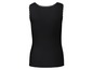 Schwarzes Tanktop mit Spitzendetails.