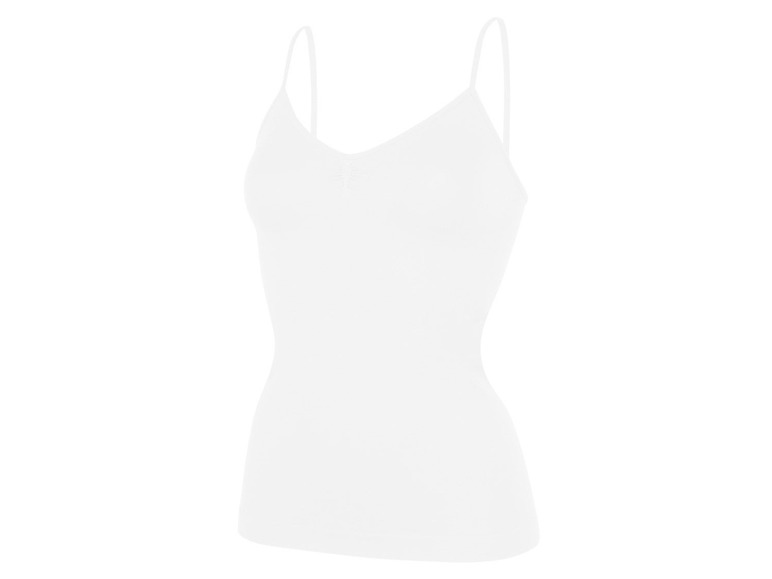 Ein weißes, nahtloses Tanktop.