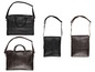 Drei Ledertaschen, darunter eine schwarze Laptoptasche.