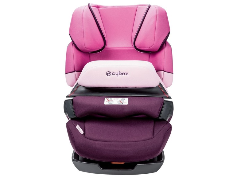 Cybex Autositz in Rosa und Lila.
